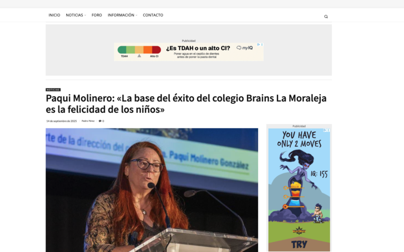 Entrevista Brains Moraleja a directora, Paqui Molinero
